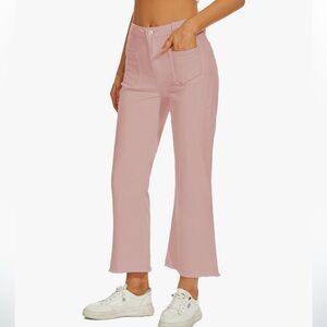 Women Straight Leg Capris Jeans‎ Mid Rise Cropped Pants Stretchy Ankle Length